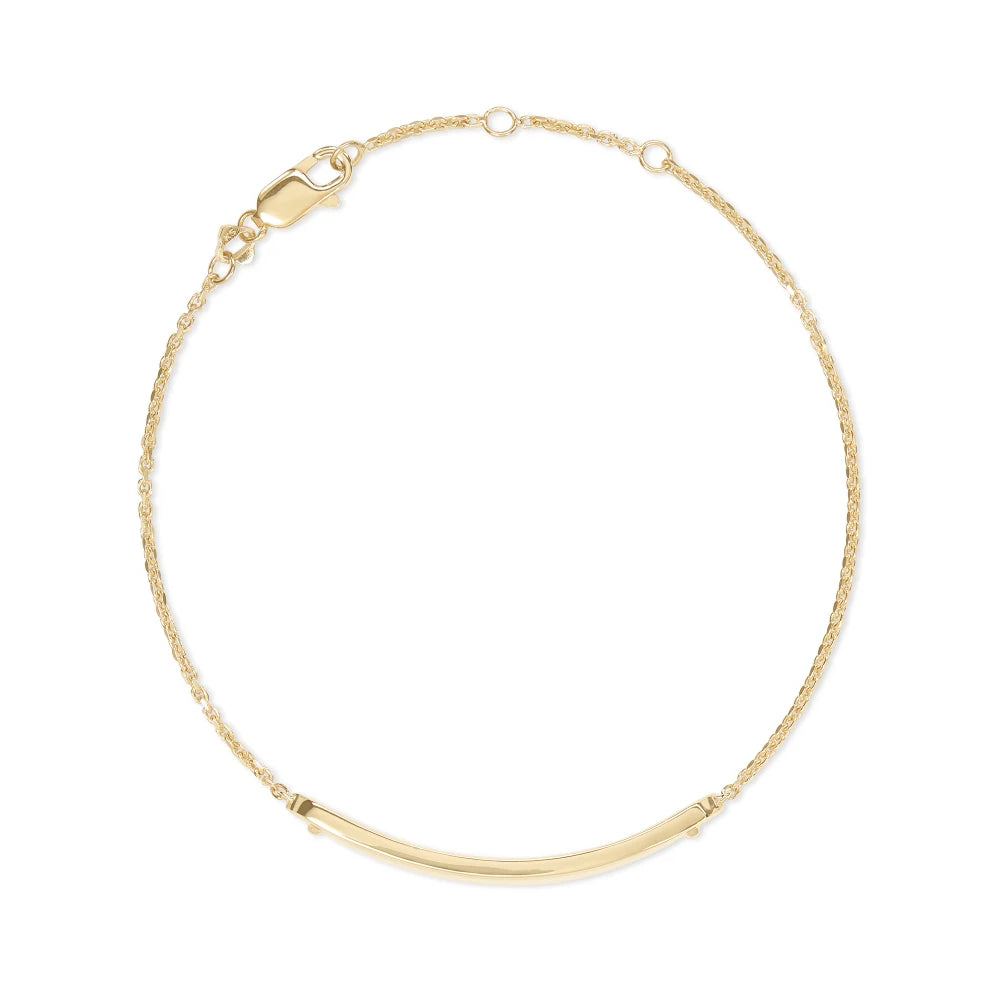 mattie bar delicate chain bracelet focus on chain