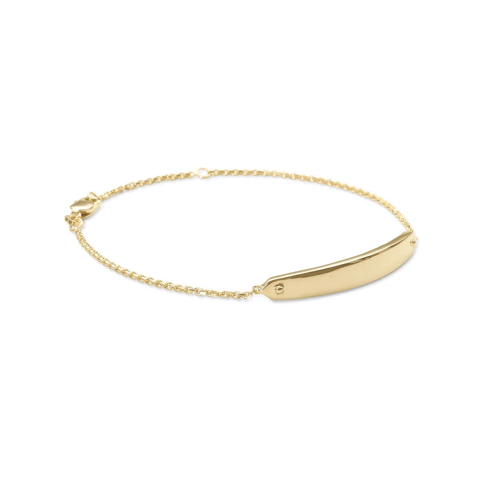 Kaia Initial Compass Bracelet in 18K Gold Vermeil